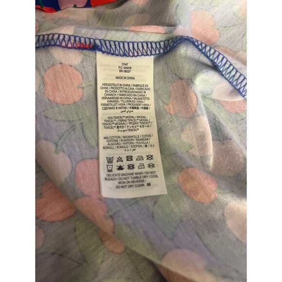 Boden Imogen Cherries Collar Dress Belted Ladies Size 2P Blue Pink Red - Picture 7 of 10